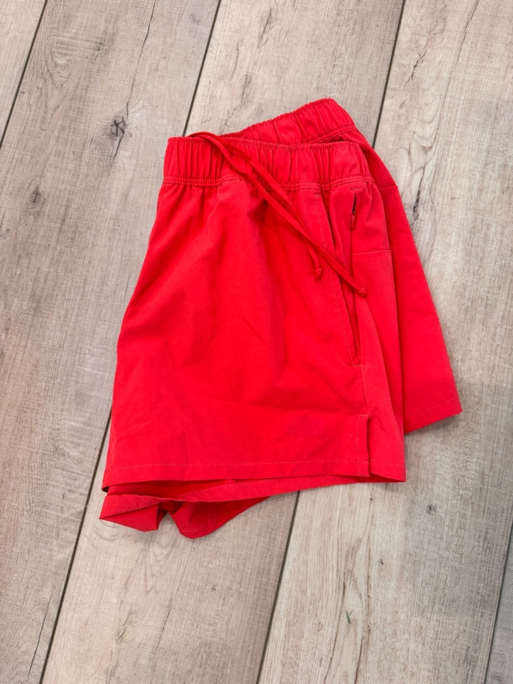The North Face Red Drawstring Athletic Shorts